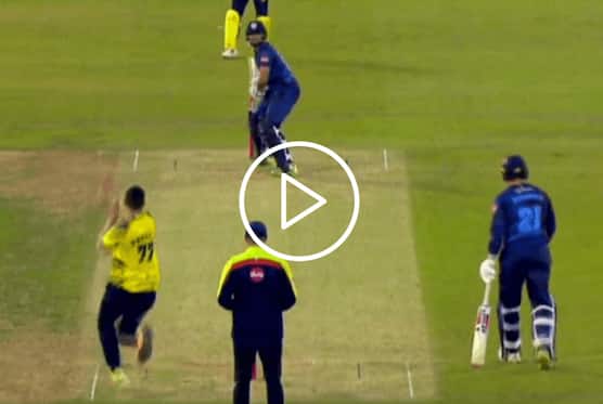 [Watch] Haider Ali Hits 'RCB Seamer' For a Boundary To Steal a Last-Ball Tie For Derbyshire
